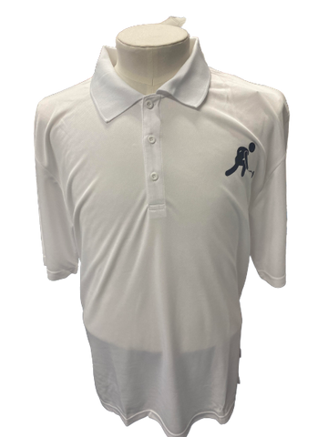 Cooltex Mens White Polo - Bowler Logo