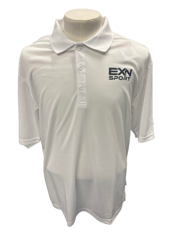 EXN Sport Cooltex Mens White Polo